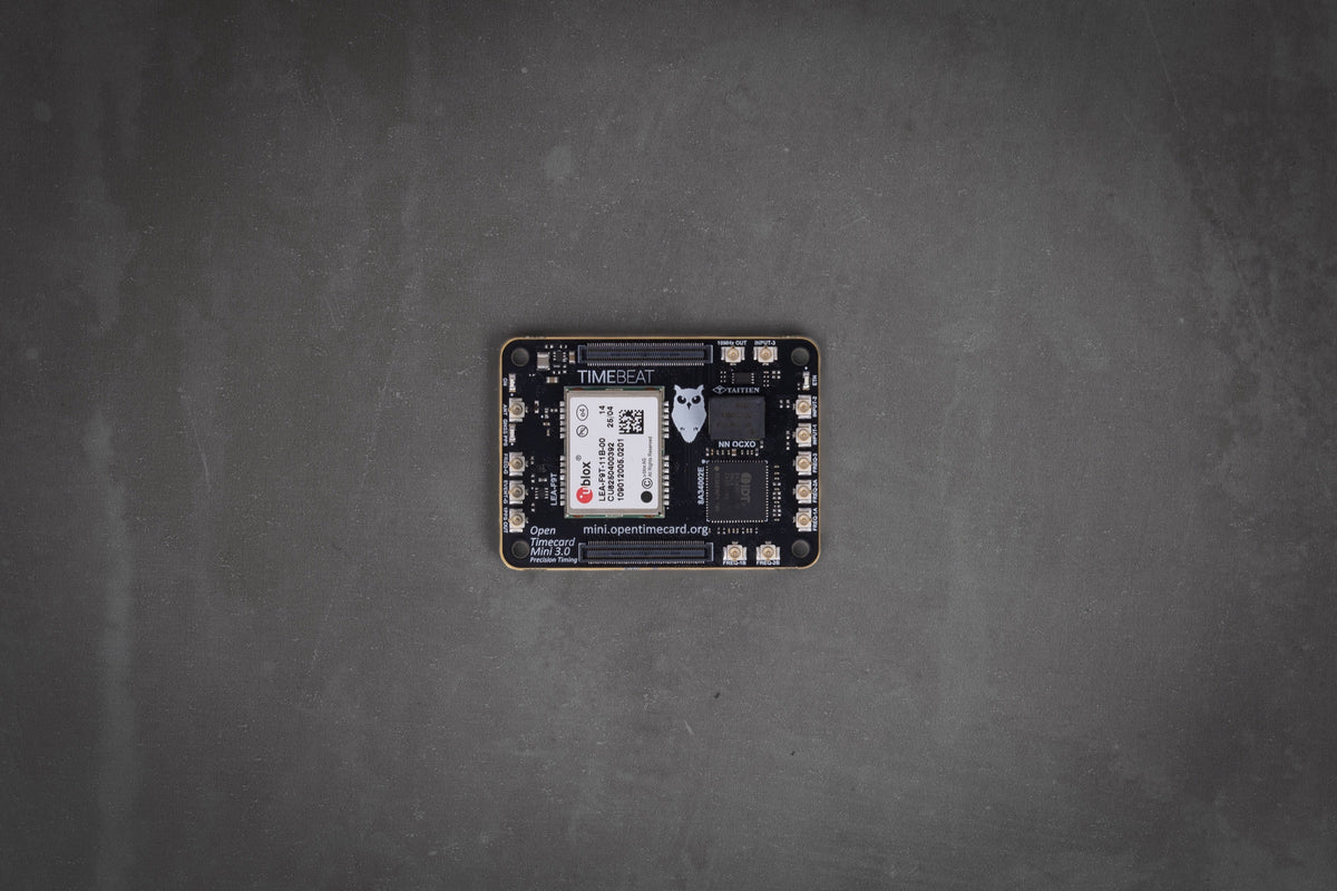 Open Timecard Mini - Precision Timing, open timecard mini precision timing module top down